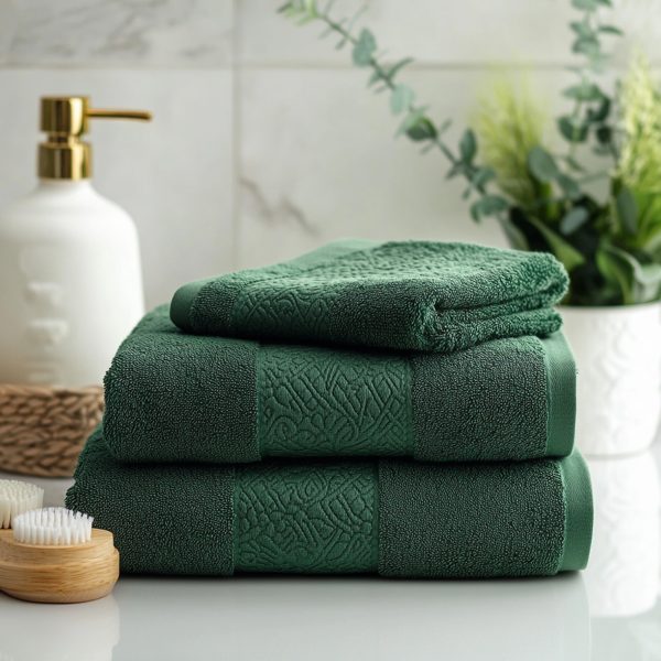 LuxuriousEmbossedTextureTowelComfortSkin