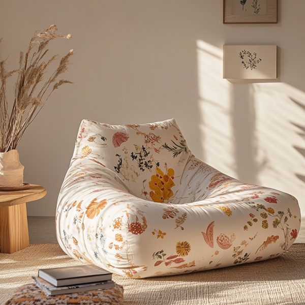 Floral Bean Bag Chair Relax Sofa