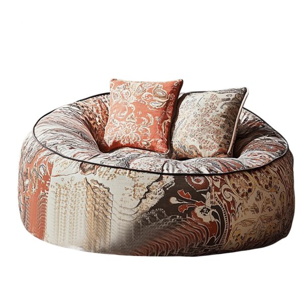 Boho Paisley Bean Bag Round - Image 3