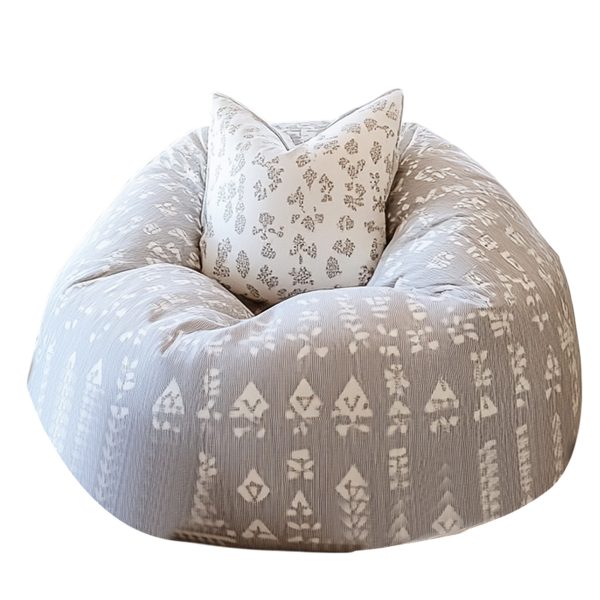 Versatile Grey Bean Bag Sofa Living Room Bedroom