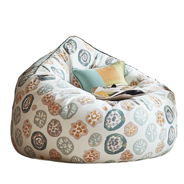 Nordic Abstract Floral Bean Bag Sofa - Image 3