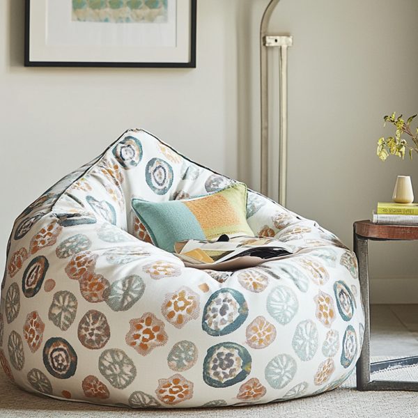 Nordic Abstract Floral Bean Bag Sofa