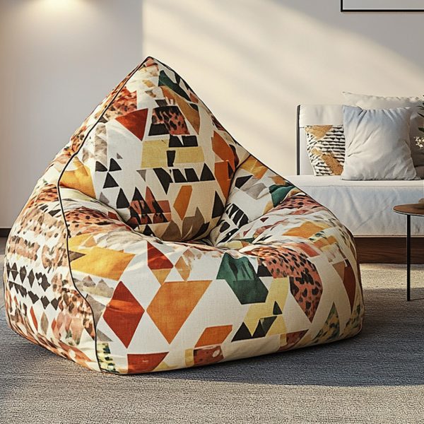 Geometric Contrast Lazy Sofa