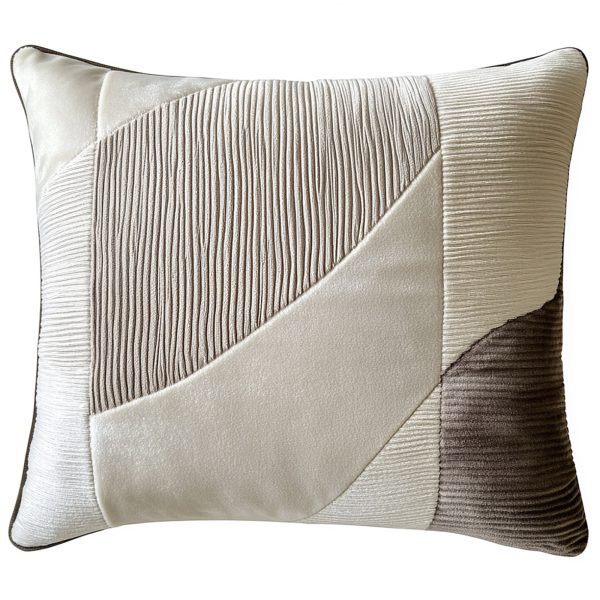 Modern Geometric Patchwork Pillow - Image 3