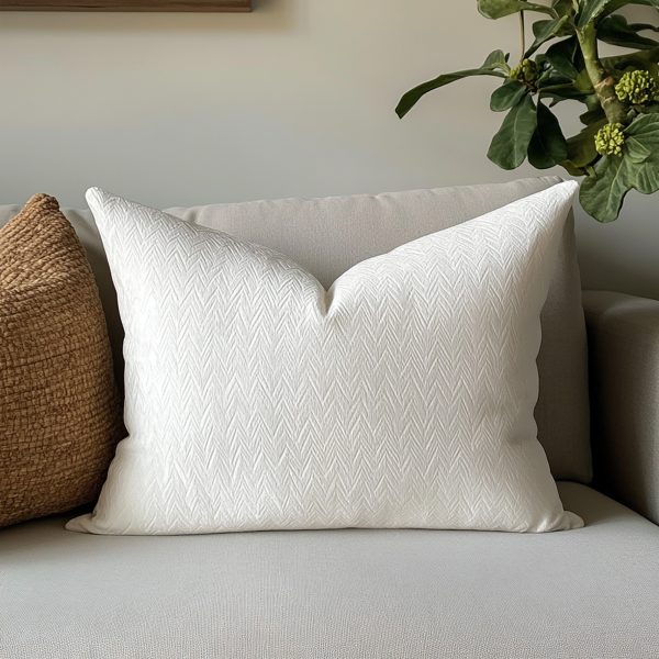 Modern minimalist herringbone cushion