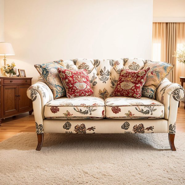 French Romantic Floral Sofa Fabric Living Room - Image 3