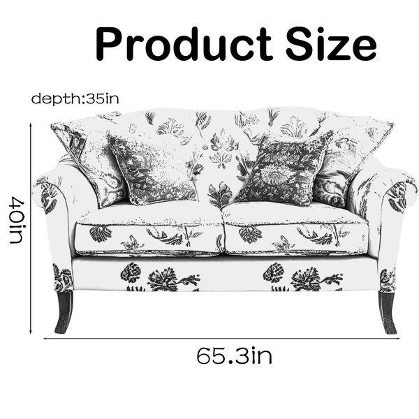 French Romantic Floral Sofa Fabric Living Room - Image 2