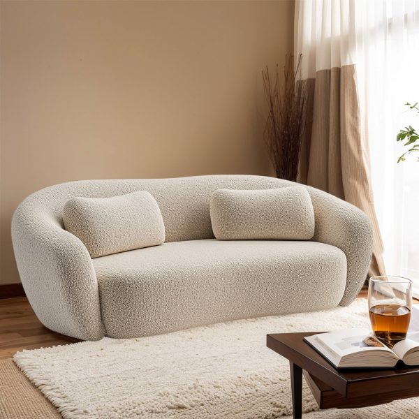 Nordic Minimalist Short Plush Sofa