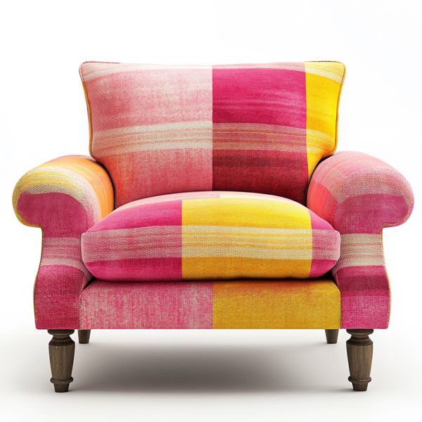 Modern Simple Plaid chair - Image 3