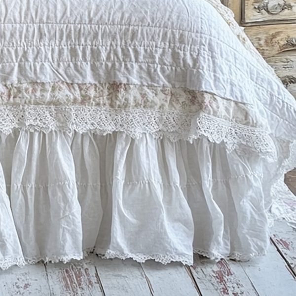 French Country Lace Bed Skirt - Image 3