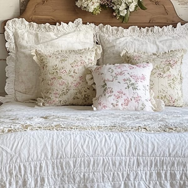 French Country Lace Bed Skirt - Image 2