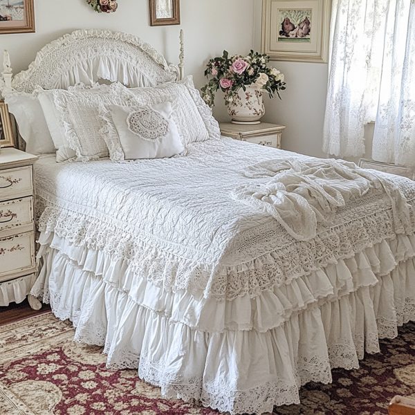 Vintage Lace Princess Bedding Skirt