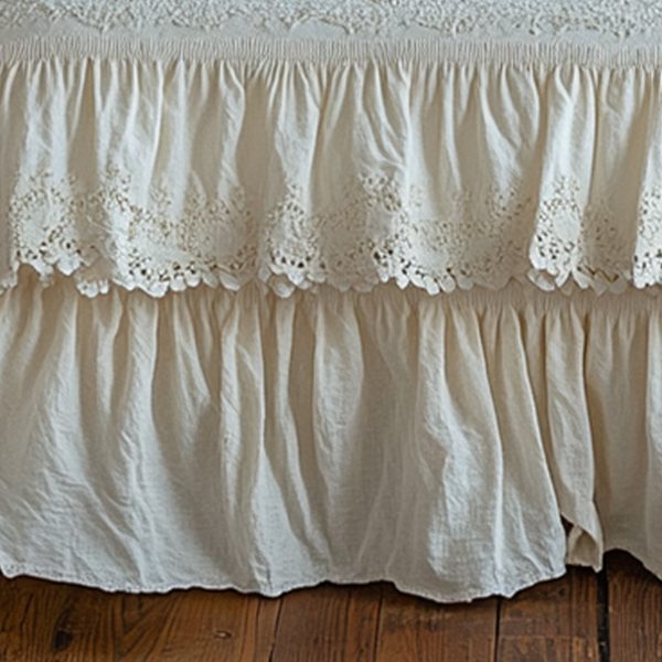 Romantic Lace Bed Skirt - Image 3