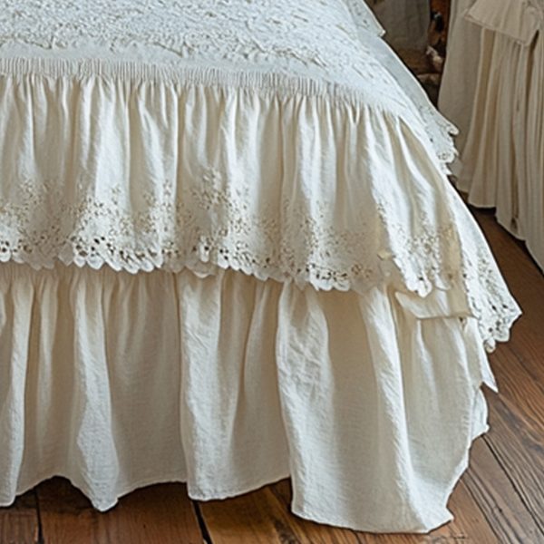 Romantic Lace Bed Skirt - Image 2